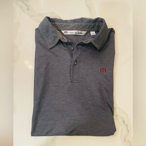 Travis Mathew Charcoal Grey Lightweight Polo, Medium